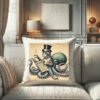 Dapper Cat & Octopus Vintage Illustration – Digital JPG - Image 3