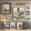 Dapper Cat & Octopus Vintage Illustration – Digital JPG - Image 6