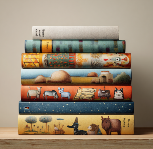 Stack of diverse children’s books promoting inclusion.